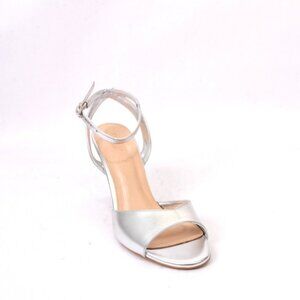 PHIL GATIÈR by REPO 45444a Siver Leather Heels Sandals
